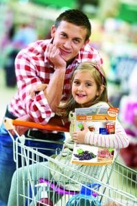 Family shopping in supermarket