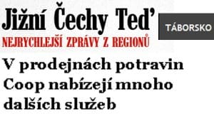 Článek v Táborsku – Jižní Čechy Teď!