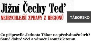 Článek v Táborsku – Jižní Čechy Teď! 22.11.2017