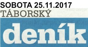 Článek v Táborském deníku 25.11.2017