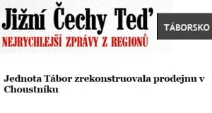 Článek v Táborsku – Jižní Čechy Teď! 17.1.2018