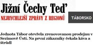 Článek v Táborsku 18. 8. 2018