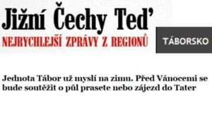 Článek v Táborsku – Jižní Čechy Teď 10. 10. 2018