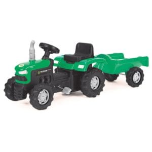 Šlapací traktor s vozíkem pro děti od 3 let, nosnost 35 kg