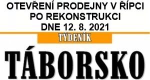 Prodejna v Řípci otevřela po rekonstrukci ve spolupráci s obcí 12. 8. 2021