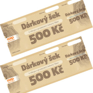 Dárkový šek v hodnotě 1000 Kč