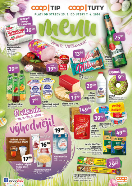 MENU 25. 3. – 7. 4. 2026