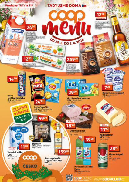 MENU 20. 5. – 2. 6. 2026