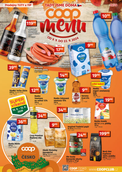 MENU 9. 9. – 22. 9. 2026