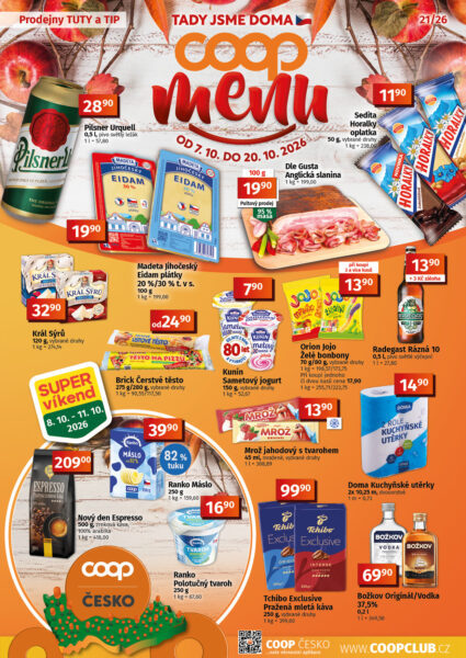 MENU 7. 10. – 20. 10. 2026